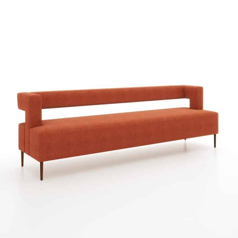 Gates open backed banquette by Jamie Stern Furniture